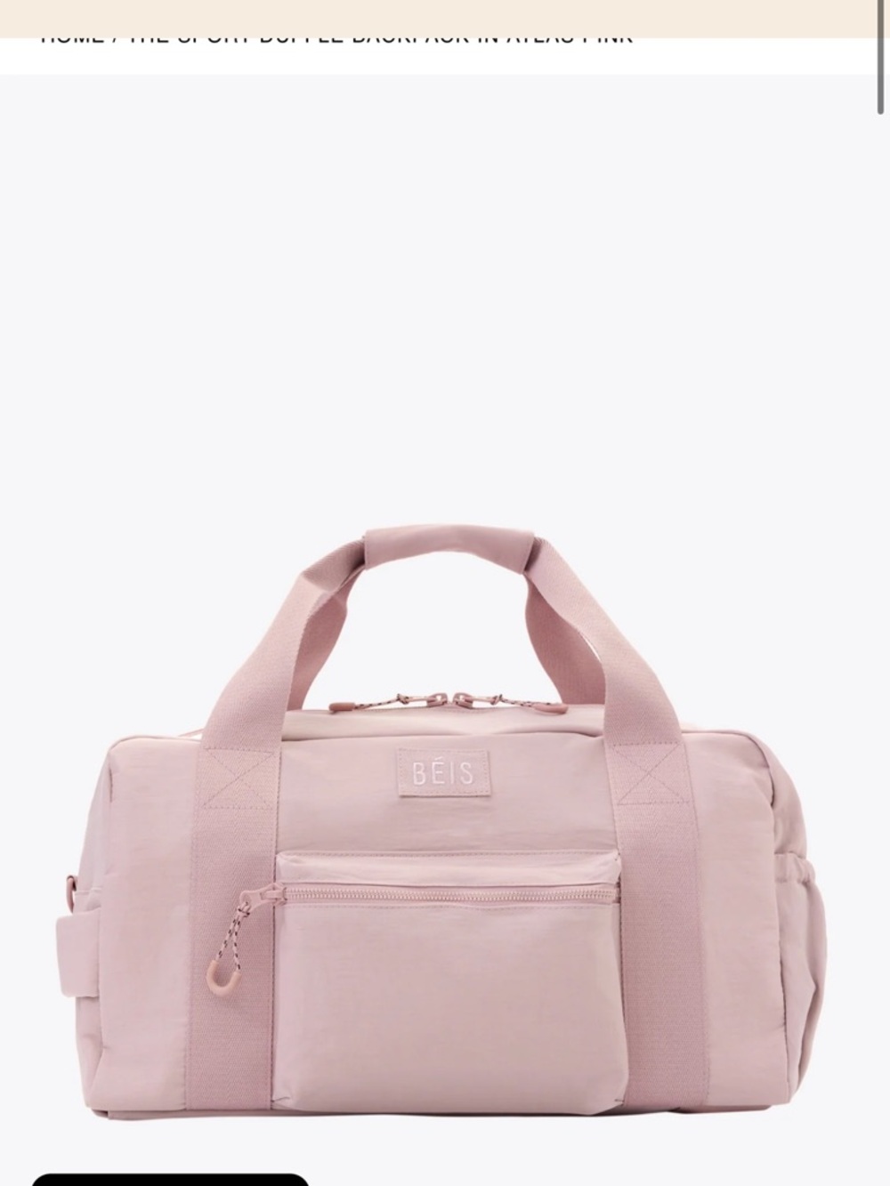 BEIS White Travel Duffle